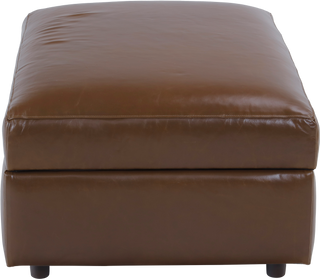 Beverly Leather Storage Ottoman – Libby Saddle - Ottoman