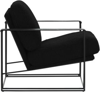Oryan Occasional Chair – Black Faux Sheepskin - Chair