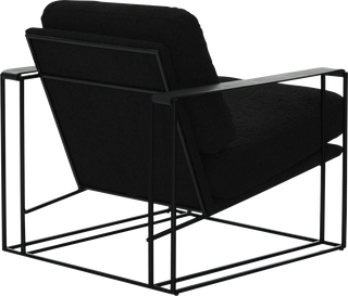 Oryan Occasional Chair – Black Faux Sheepskin - Chair