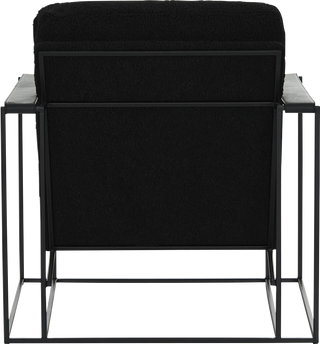 Oryan Occasional Chair – Black Faux Sheepskin - Chair