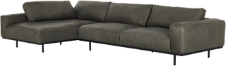 Mateo Modular Pewter Sofa – LAF Chaise - Modular Sofa