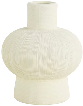 Laren White Ceramic Vase – Small - Vase