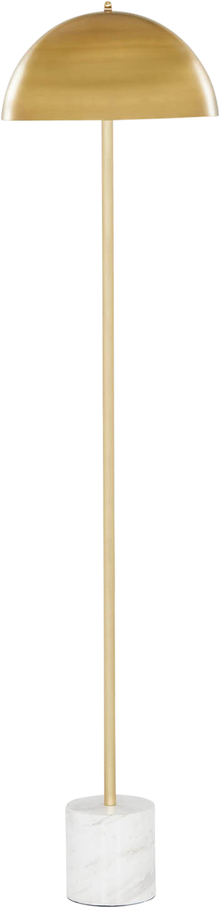Aleka Floor Lamp – Brass/White - Floor Lamp