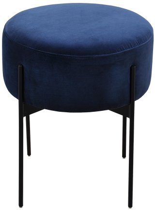 Luke Ottoman - Small Navy Velvet - Ottoman