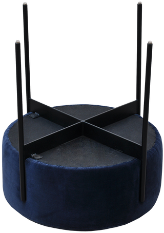 Luke Ottoman - Small Navy Velvet - Ottoman