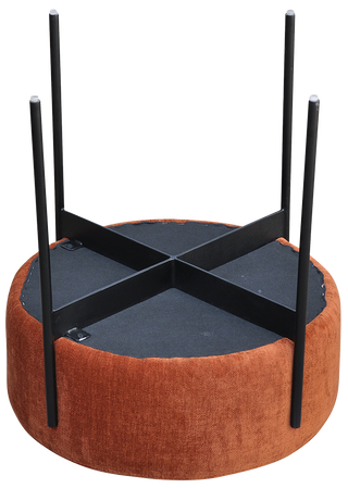 Luke Ottoman - Small Textured Terracotta - Ottoman