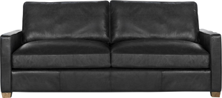Emerson Leather Sofa – Ebony - Sofa
