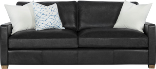 Emerson Leather Sofa – Ebony - Sofa