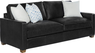 Emerson Leather Sofa – Ebony - Sofa