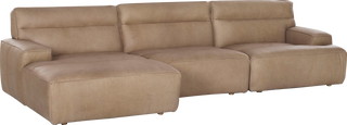 Alvaro Modular 3 Piece Sofa – LAF Chaise – Taupe - Modular Sofa
